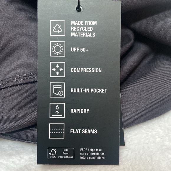 IDEOLOGY NWT Size M High Rise Deep Charcoal Compression Bike Shorts - Picture 12 of 12